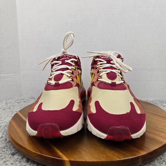 Nike Mens 9.5 Air Max 270 React Noble Red Athletic Daily Sneaker AO4971-601 - Picture 4 of 13